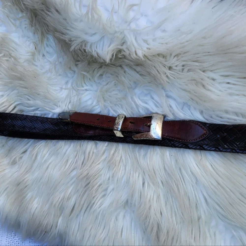 Brighton Onyx‎ Woven leather belt 40